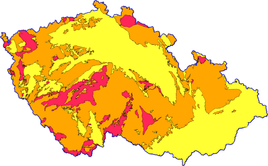 Mapa geology radon